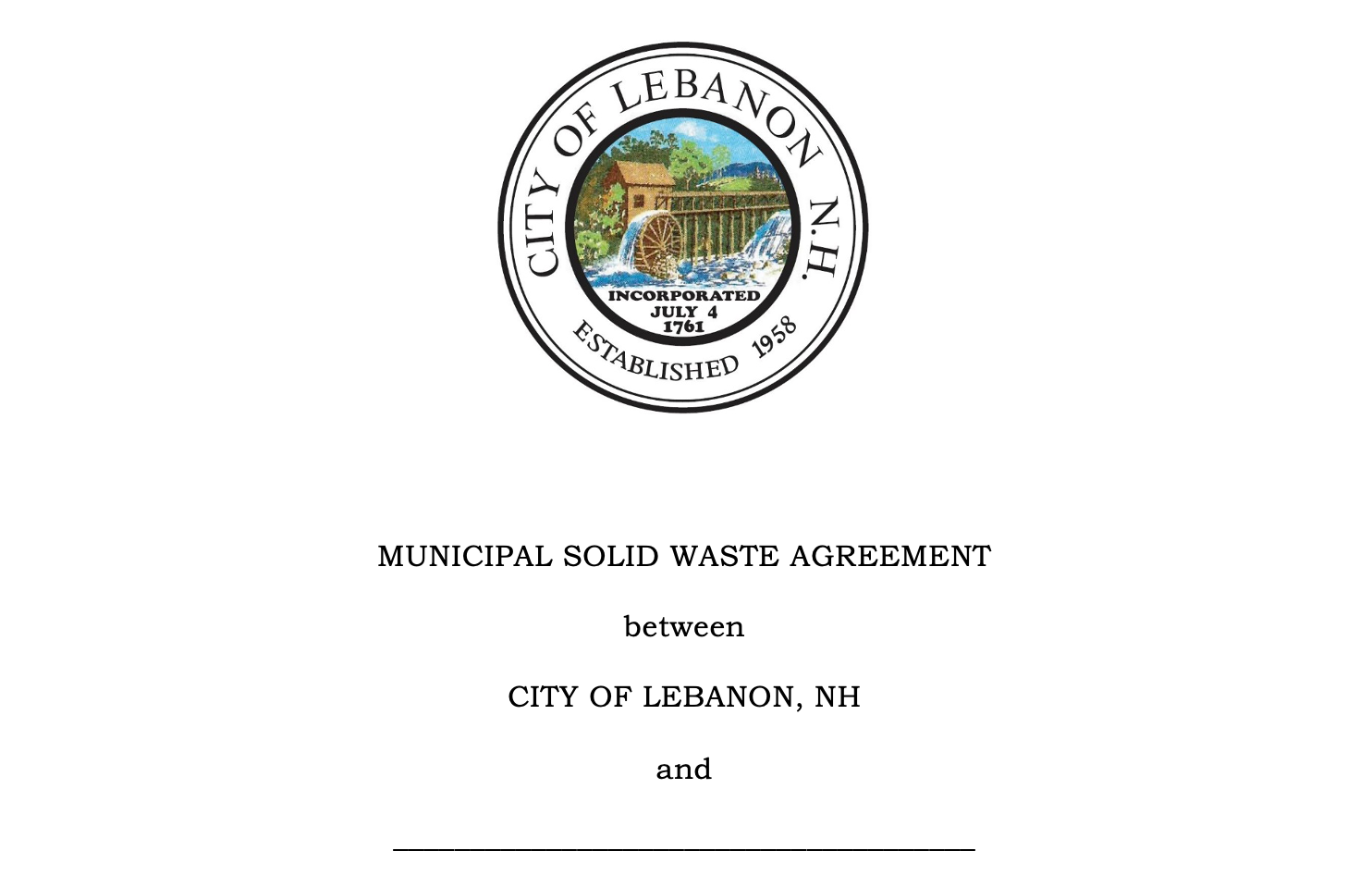 Lebanon asks Towns to sign new landfill agreement
