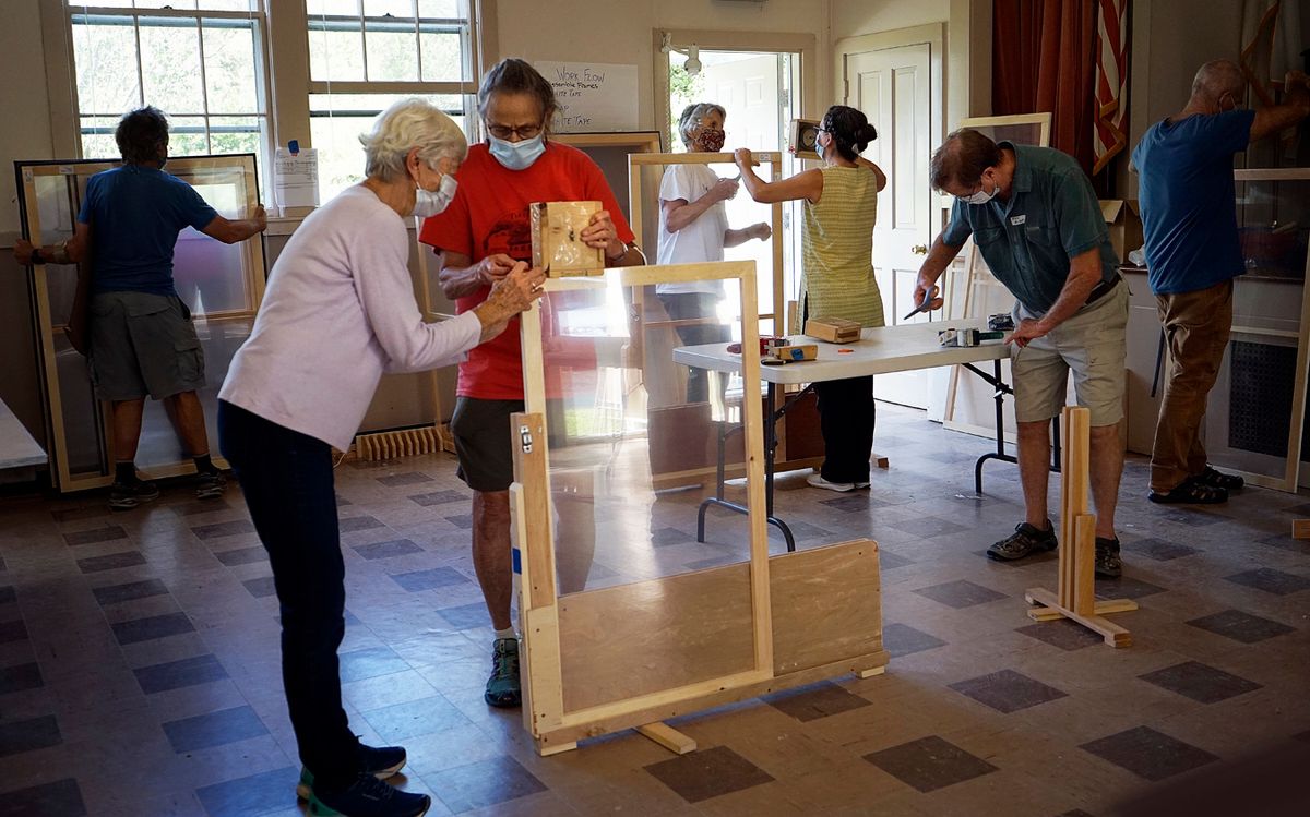 Volunteers weatherize Thetford Elementary, Efficiency Vermont takes note